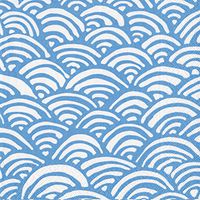 Caspari Lulu's Rainbow Blue Cocktail Napkins