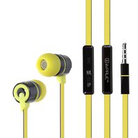 Bass Micro YELLOW Earphones For Mobile Phone /Laptop/iPad/PC ,In-Ear 0.35MM Earphones 4 colors