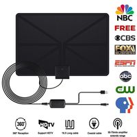 Debolic TV Antenna,Indoor Digital HDTV Smart Antenna 80 Miles Range Receiver Freeview with Detachable Amplifier Signal Booster USB Power Supply and 13FT Coaxial Cable Kit for All Smart TV