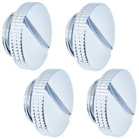 IronBuddy G1/4" Stop Plug Fitting Thread Water Stopper Plug with Coin Slot for Computer Water Cooling System, Sliver, Pack of 4