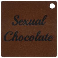 3dRose Sexual Chocolate, Black Lettering On Brown Background Key Chains, Set of 2 (kc_172434_1)