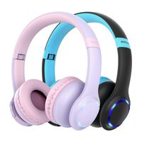 Mpow CH9 [2 Pack] Kids Bluetooth 5.0 Headphones, LED Light Up Wireless Foldable Headset, Switchable Volume Limited 85dB-95dB w/Microphone and Volume Control for PC/Cellphone/TV/School