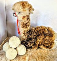 White Alpaca Wool Dryer Balls