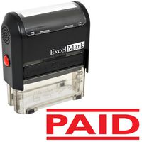 Paid Self Inking Rubber Stamp - Red Ink (Stamp Only)