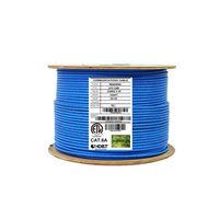 Infinity Cable CAT6A 10G CMR Riser 650MHz, 1000 Feet, 23AWG, UTP Unshielded, Solid 100% Bare Copper, UL Certified, Bulk Cable, Blue
