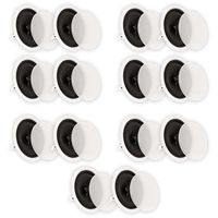 Theater Solutions CS8C in Ceiling 8" Speakers Surround Sound Home Theater 7 Pair Pack 7CS8C