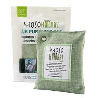 MOSO NATURAL Air Purifying Bag. Odor Eliminator, Odor Absorber for Cars and Closets. 200g Green Color