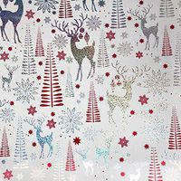 Jillson & Roberts Bulk Gift Wrap, Sparkling Reindeer, 1/4 Ream 208' x 24"