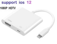 Lighting to HDMI Adapter,i-pack Lighting Digital AV Adapter Connector for iPhone ipad iPod,Converter to HD TV Monitor Projector 1080P for Phone, Pad and Pod (iOS 11, iOS 12)