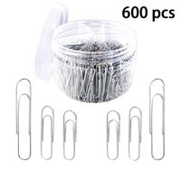 600 Pieces Paper Clips-Paperclips Paperclip Paper Clip Assorted Size Small Medium Jumbo/Large(28mm 33mm 50mm) for School Office Personal Document Organizing Professional Work