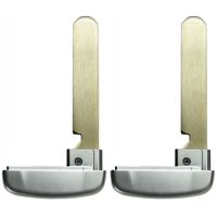 qualitykeylessplus Two Emergency Smart Prox Remote Fob Key Insert Replacements for Acura Uncut Blade Free KEYTAG