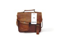 Fastyl 9"Lago Genuine Leather Cross Body Shoulder Sling Satchel Bag Handbags for Ipad Tab Tablet Handmade Vintage Men Women Brown