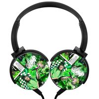 Billie Green Eilish Portable Headphone Noise Cancelling Headset with HiFi Wired Stereo Mic Deep Bass for PC Mac Cell Phone