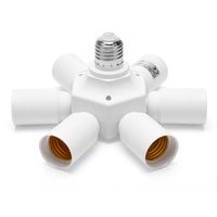 7 in 1 Light Socket Splitter JACKYLED E26 E27 Base 6+1 Adapter Converter Fixed Type