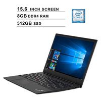 Lenovo ThinkPad E590 15.6 Inch FHD 1080P Business Laptop - Intel Quad-Core i5-8265U up to 3.9 GHz, Intel UHD?620, 8GB DDR4 RAM, 512GB SSD, Bluetooth, WiFi, HDMI, FP Reader, Win 10 Pro, Black