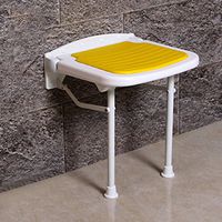 Shower seat,Folding seats Shower&bath stools&benches Wall mount Changing shoes stool For adults Elderly Bathroom Corridor Rest-yellow