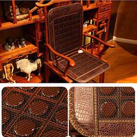 Heating Pad, Far Infrared Jade and Tourmaline Bead Heat Stone Mat Negative Ion Therapy Adjustable Timer Temperature, Used for Study Family Office,1