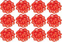 The Gift Wrap Company  Decorative Confetti Gift Bows, Large, Orange, pack of 12