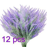 Artificial Lavender Flowers with Silk Flowers Bouquet DIY Flocked For Garden Table Home Patio Decoration 1/2/4/6/8/10 Bundles