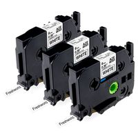 Replace P-Touch TZ 9mm 0.35 Inch Laminated Label Tapes, Black on White, TZe-221 TZ221 TZe221, Compatible with Brother P Touch Label Makers PT-D200 PT-D210 PT-1750 PT-E300 PT-D400, 3/8Inch x 26.2ft, 3P