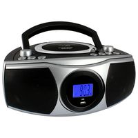HANNLOMAX HX-315CD Portable CD/MP3 Boombox, AM/FM Radio, Digital Radio Frequency, Bluetooth, USB Port for MP3 Playback, LCD Display,Aux-in, AC/DC Power Source (Black)