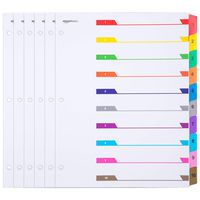 AmazonBasics Numeric Paper Binder Dividers, 10 Tab, 6/Pack