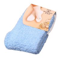 Allywit Women Warm Super Soft Plush Slipper Sock Winter Fluffy Crew Socks Casual Home Sleeping Fuzzy Cozy Sock (Blue)
