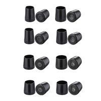 MG554zy0 8Pcs Non-Slip High Heel Protectors Noise Reduce Shoes Repair Cap Stiletto Covers 8Pcs Non-Slip High Heel Protectors Noise Reduce Black XS