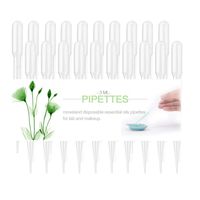 moveland 3ml Pipettes Plastic Transfer Pipettes Eye Dropper, Essential Oils Pipettes Dropper Makeup Tool - 50 Pcs