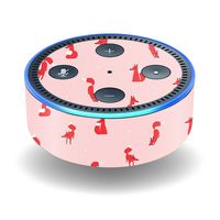 MightySkins Skin Compatible with Amazon Echo Dot (2ND Gen) - Winter Fox Pattern | Protective, Durable, and Unique Vinyl Decal Wrap Cover | Easy to Apply, Remove, and Change Styles | Made in The USA