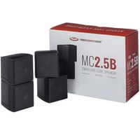 Pure Resonance Audio MC2.5B Dual 2.5" Swiveling Surround Sound Mini Cube Speaker (Pair, Black) (Without Brackets)