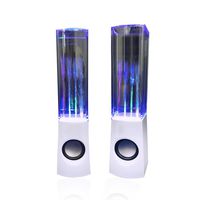 Aolyty Colorful LED Dancing Water Fountain Light Show Sound Speaker for Computer Laptops Smartphone White