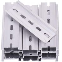 Keadic 15Pcs DIN Rail Slotted Aluminum RoHS, 4 Inches Long 35mm Wide 7.5mm High