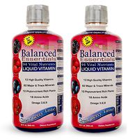 Balanced Essentials 2 Pack Natural Liquid Nutritional Supplement Vitamin 32 Ounces Very Berry S-BE32