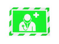 DURABLE Self-Adhesive Magnetic DURAFRAME Security Document Sign Holder, Letter-Size 8-1/2" x 11", Green/White, 2 Pack (4770131)