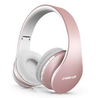 LOBKIN Bluetooth Headphones Over Ear, Stereo Wireless Headset with Microphone, Foldable Wireless and Wired Headphones with TF Card MP3 Mode and FM Radio for iPhone/Samsung/iPad/PC