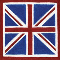 Caspari - Party Paper Napkin Set, British Flag, Box of 40