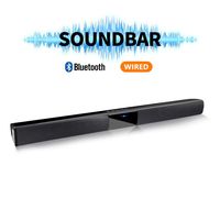 Bluetooth Sound Bar Portable Soundbar Wireless Speakers for Home Theater Surround Sound with Built-in Subwoofers for TV/PC/Phones/Tablets with Remote Control (21.6")