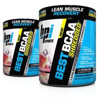 BPI Sports Best BCAA Shredded (2 Pack) Caffeine Free Thermogenic Recovery Formula for Lean Muscle Growth (25 Servings) (Watermelon)