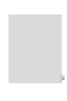 Kleer-Fax Letter Size Individual Number Index Dividers, Side Tab, 1/25th Cut, 25 Sheets per Pack, White, Number 50 (82250)