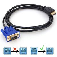 HDMI to VGA Cable, 6ft/1.8m HDMI Male to VGA Male D-SUB 15 Pin M/M Connector Cable, HDMI to VGA one-Way Transmission Cable (No Signal Conversion Function) (Blue)
