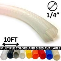 Electriduct 1/4" Split Wire Loom Tubing Polyethylene Flexible Conduit (0.25 Inch ID) - Clear - 10 Feet