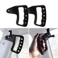 AMERICAN MODIFIED Jeep Wrangler Grab Bar Grab Handle Door Handle Front Grab Handle Jeep Wrangler Accessories JK JKU & Unlimited Rubicon Sahara Sports, 2007-2018,New Aluminum(Black Pair)