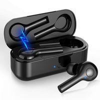 Hexdeer Wireless Earbuds - Bluetooth Headphones with Charging Pad - Bluetooth V5 in-Ear Running Headphones - Sweatproof Ear Pods with Case - Wide Compatibility - Sport Earbuds with Built (Black1)