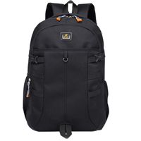 Vinjeely Unisex Backpack Large Capacity Nylon Middle/High School Student Laptop Travel Bag (Black)