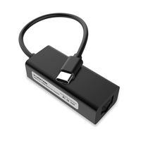 LENTION USB C to 10/100M Ethernet Adapter, RJ45 LAN Network Extender Compatible MacBook Pro 13/15/16 (Thunderbolt 3), MacBook 12, Mac Air 2018 2019, Chromebook, Surface Book 2/Go, More (Black)