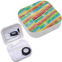 Portable Contact Lens Case Box Travel Kit Mirror + Bottle + Tweezers Container Holder [ Galaxy Fantasy ]