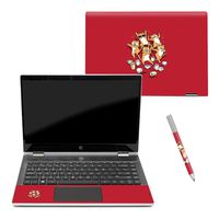 MightySkins Skin Compatible with Pavilion x360 14" (2018) - Cat Coffee Party | Protective, Durable, and Unique Vinyl Decal wrap Cover | Easy to Apply, Remove, and Change Styles | Made in The USA