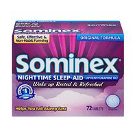 Sominex Nighttime Sleep-Aid with Diphenhydramine HCl 25 mg | Original Formula | 72 Tablets