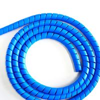 8/10/12/14/16mm Flexible Spiral Wire Wrap Home Desktop PC Manage Cable Cord 2M - Blue 12mm